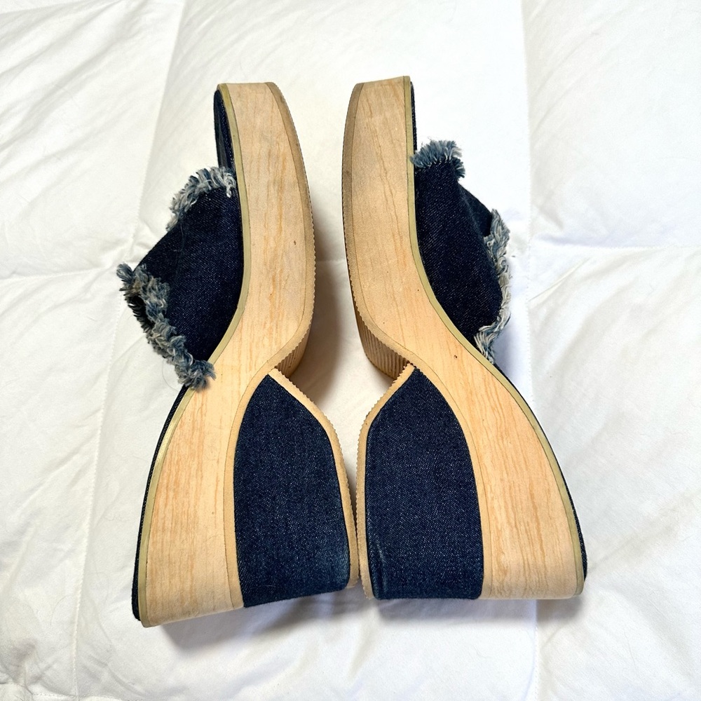 Vintage Y2K Bratz inspired Denim Platform Sandals - Picture 3 of 9
